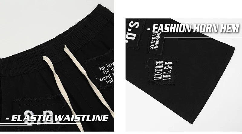 rainbowtouches fashion classic brand mens cargo pants print trousers loose straight high street style overalls black wide legs unique cargo style 4921