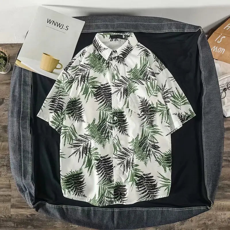 2020 Summer Men's shirts Fashion Hawaii Beach Short sleeve Tops Homme shirts Casual Harujuku Streetwear personality shirts men