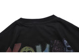 Grunge Vintage t-shirt – Men Oversize T Shirt Hip Hop Streetwear Painting Letter Hear