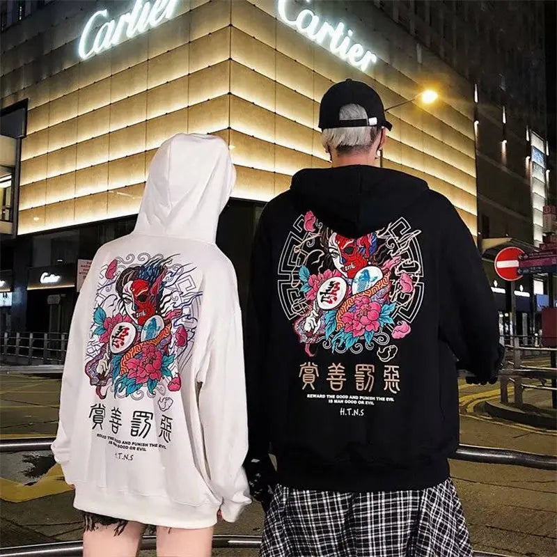 Fashion Harajuku Hoodie Sweatshirt Mens Casual Black Hip Hop Japan Pri