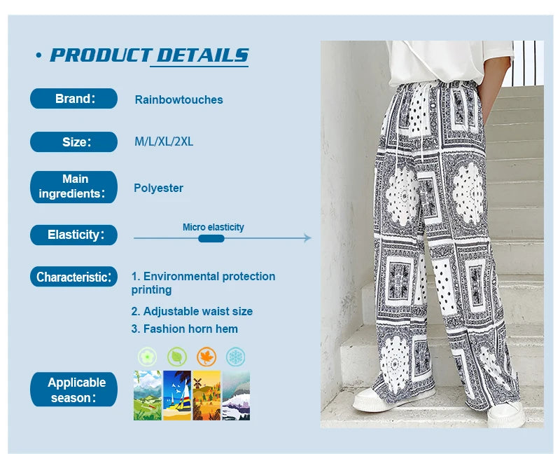 rainbowtouches fashional classic brand mens pants casual oversize trousers loose straight retro style superior quality overalls unique default style 2588