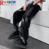 rainbowtouches new trousers mens tidal current hip hop tie dye gradient loose straight leg fashionable joker casual long pants urban fashion pants