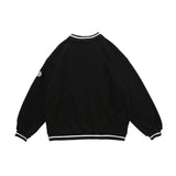 Mens Letter Embroidery Tshirt Tops Men V Neck Long Sleeve Loose Tees Hip Hop Solid Color Oversize Skateboard Streetwear Pullover