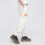 rainbowtouches fashion classic brand men cargo pants soild color trousers loose tooling style tie feet overalls superior quality unique cargo style 3123
