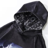 Harajuku chrome print featuring rainbowtouches hoodie men mage characters print vintage gothic outerwear styl high street fashion hip hop trendy unisex coats