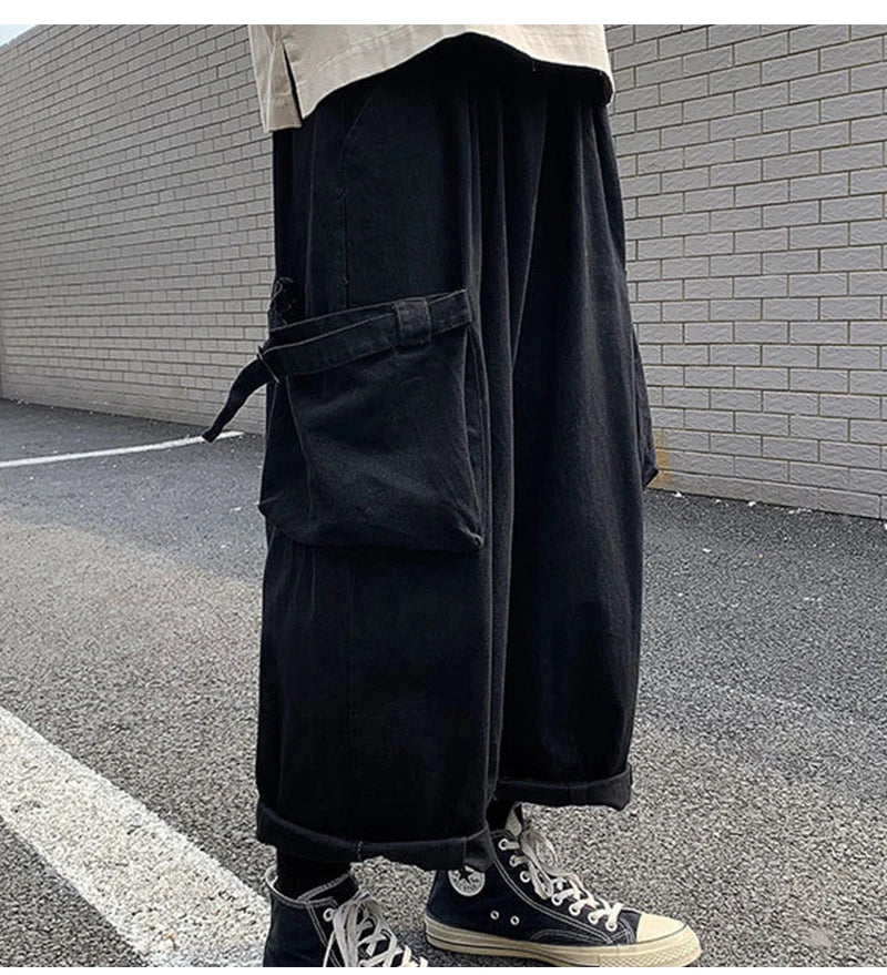 rainbowtouches cargo pants big pocket high street fashion hip hop tide card trousers men loose straight pant superior quality unique cargo style 877