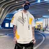 Sadcore Oversized shirt – Fashion Mens Hooodies Korean Style Streetwear Short Sleeve H