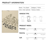 Grunge Vintage t-shirt – Hip Hop Men Streetwear T Shirt Japanese Kanji Animals Print