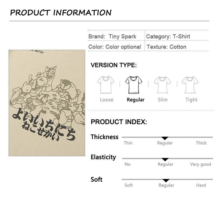 Grunge Vintage t-shirt – Hip Hop Men Streetwear T Shirt Japanese Kanji Animals Print