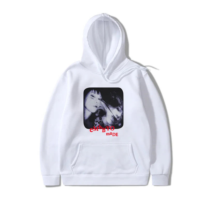 2021 Illusion Girl Letter Print Harajuku Hoodie Sweatshirt Hip Hop Str