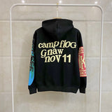 Graffiti Letter Foam Fleece Baggy Sweatshirts Mens Oversized High Stre