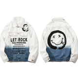 menswear fashion piece featuring mens denim jackets fashion fade color single breasted hip hop streetwear coats new spring harajuku printed outerwear jacket coat design – premium quality jacket for men