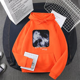 Hip Hop Streetwear Hoodie Sweatshirt Illusion Girl Letter Print Pullov