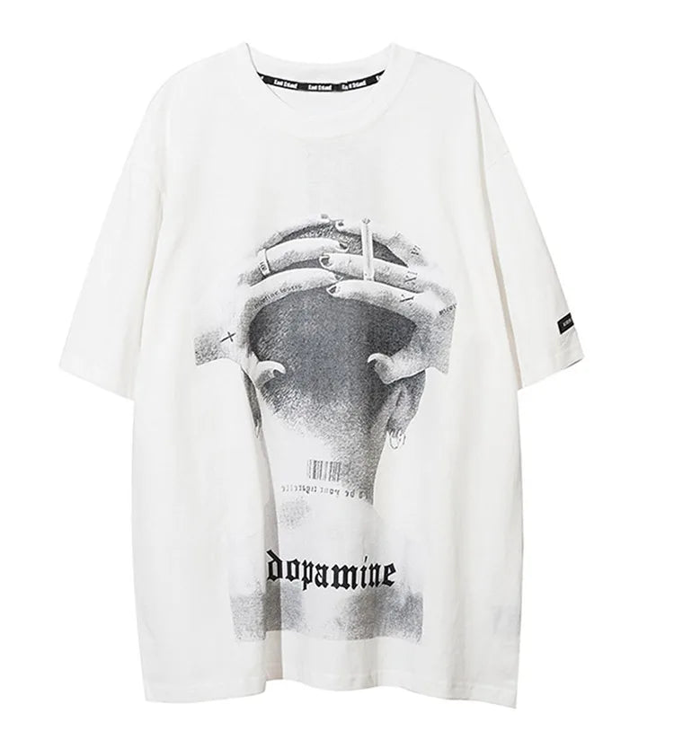 Skatercore Vintage t-shirt – Aolamegs Mens Tee Shirts High Street Cool Boy Printed Oversi