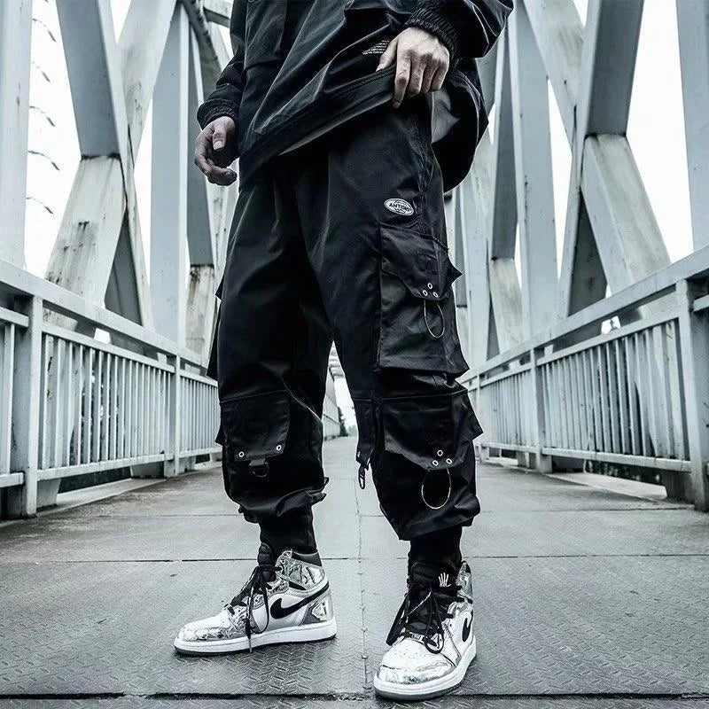 arens cargo pants men joggers hip hop techwear pants hippie cargo trousers for men streetwear plus size pockets oversize a18 unique joggers style 4217
