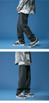 straight jeans men wide jeans white loose denim trousers neutral jean streetwear casual pure man women pants hip hop bagy jeans unique jeans style 2840