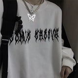 2021 Harajuku Weirdo Graffiti Letter Printed Hoodies Men Lucky Me I Se