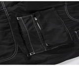 men pockets cargo pants new fashion zipper loose fit harajuku military trousers casual hip hop sportswear streetwear black pants unique cargo style 2502