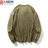Glitchcore Design – Rainbowtouches Long Sleeve T Shirt Men High Street Coat Tide – Edgy Streetwear for All Genders