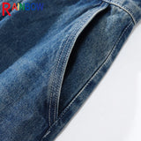 rainbowtouches fashion brand pants men wash jeans unisex wide straight leg loose retro overalls casual superior quality trousers vintage washed jeans
