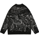 leather varsity streetwear knit with bold stitching, fall/winter pullover for urban outfits, men’s streetwear clothing piece 