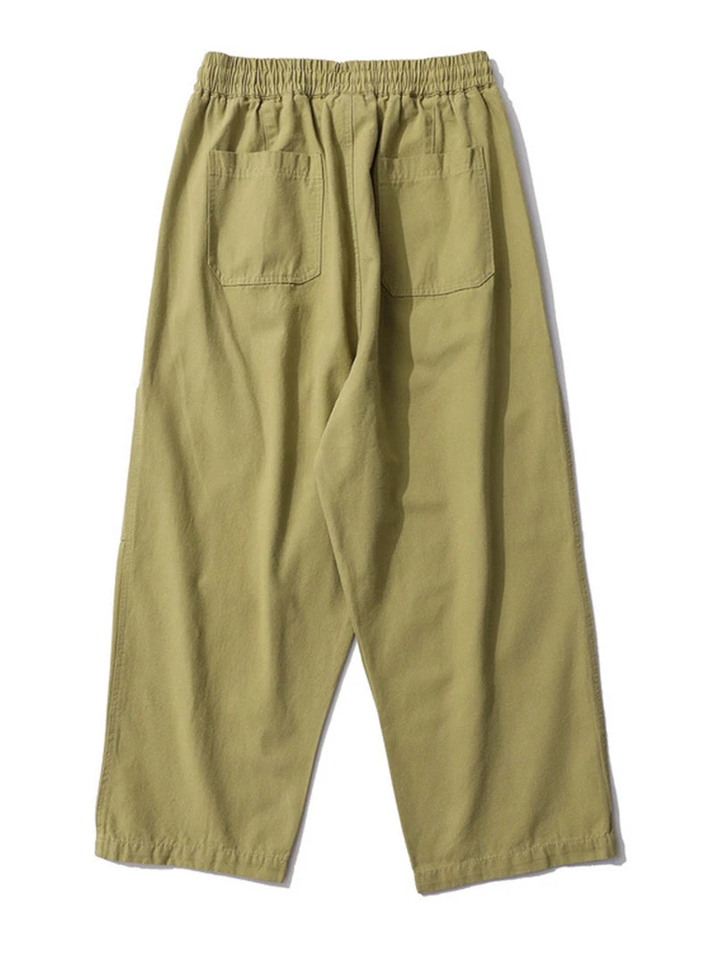 rainbowtouches new fashion brand mens pant solid color jogging high street loose straight leg tooling casual overalls trousers unique default style 3088