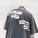 Vaporwave Aesthetic print tee – Distorted Portrait Printing Short Sleeved T Shirt Hip Hop Su