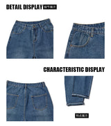 wide legs jeans men fashion retro solid color casual straight jean pants mens streetwear hip hop denim pants mens trousers m 3xl unique jeans style 3683