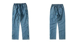 men side buttons patchwork harajuku straight denim jean pants casual elastic waist jeans trousers hip hop new streetwear joggers unique joggers style 3156