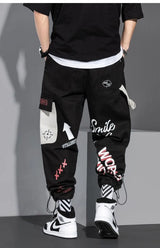 men pants spring and autumn cargo pants man fashion hip hop casual pants loose korean drawstring men joggers sweatpants unique joggers style 2469