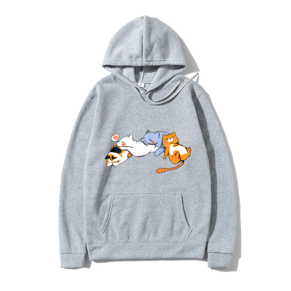 Autumn Winter Womens Hoodies Japan Fashion Women Clothing Cartoon Prin