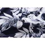 Dark Icon Skeleton Floral Men's Shirt Summer Vintage Shirts for Men Male Top