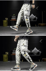 streetwear hip hop black harem pants men elastic waist punk pants with ribbons casual slim jogger pants men hip hop trousers unique joggers style 2536