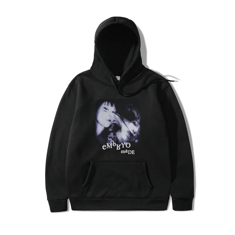 2021 Illusion Girl Letter Print Harajuku Hoodie Sweatshirt Hip Hop Str