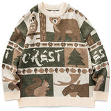 oversized flame jumper with bold print, ideal for photo-ready Y2K streetwear layering, street fashion menswear trend for seas