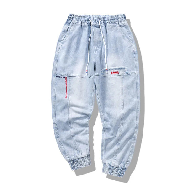 2023 new streetwear hip hop cargo pants mens jeans elastic harun joggers in autumn and spring men clothing urban active pants