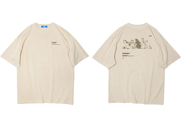 Y2k Oversized shirt – 2023 Men Hip Hop T Shirt Streetwear Japanese Kanji Harajuku