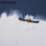 Gonthwid Harajuku Tie Dye Striped Pullover Sweatshirts Hoodies 2023 Me