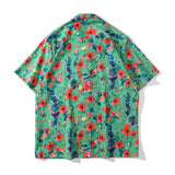 "Green Floral" Unisex Men Women Streetwear Graphic Shirt Daulet Apparel