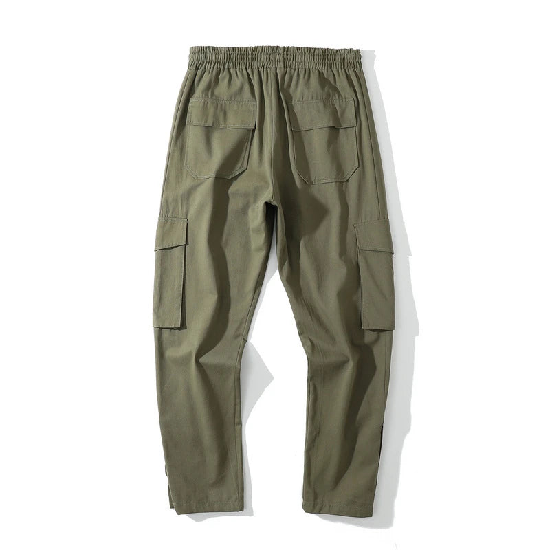 rainbowtouches new fashion classic brand mens cargo pants big pocket design trousers loose straight high street style overalls unique cargo style 3066