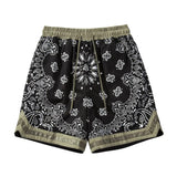 Hip Hop Loose Shorts Fashion Harajuku Printed Shorts Mens Summer Casual Elastic Waist Drewstring Streetwear Sportswear Joggers