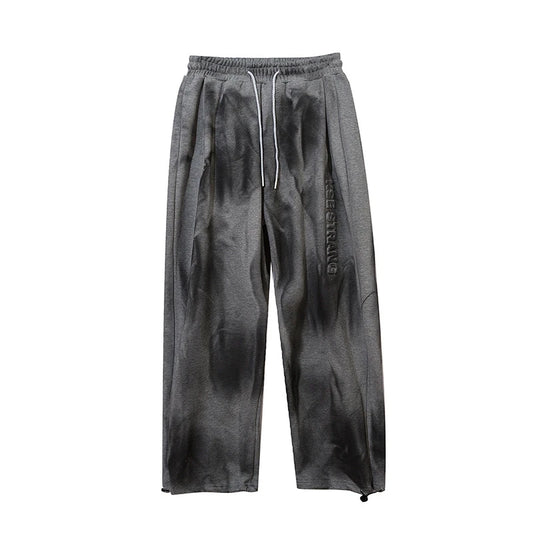 rainbowtouches new trousers mens tidal current hip hop tie dye gradient loose straight leg fashionable joker casual long pants unique default style 4531