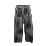 rainbowtouches classic fashion brand new trousers men tie dye gradient loose straight leg drape wide rope comfortable boys pants unique default style 2675