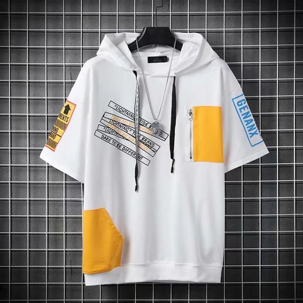 Sadcore Oversized shirt – Fashion Mens Hooodies Korean Style Streetwear Short Sleeve H