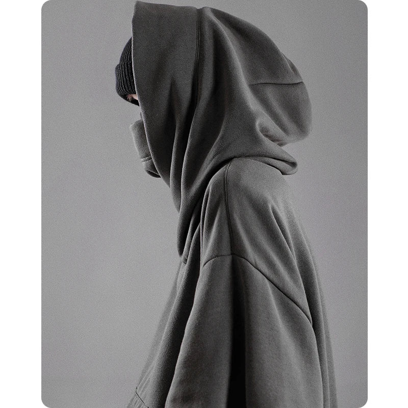 Autumn Winter High Collar Hoodie Loose Comfortable Mens Clothes Haraju