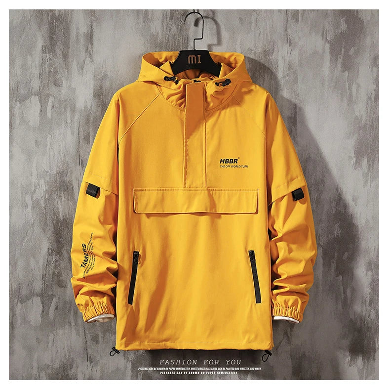 Double-Layer Urban Hoodie Jacket Modern Aesthetic