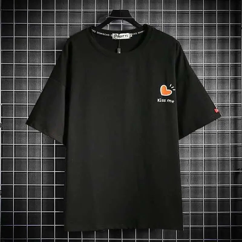 Y2K Graphic Tee – Black Kawaii Cat T Shirt Men Japanese Cute T Shirt – Urban Streetwear for Men & Women