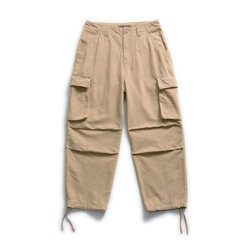 rainbowtouches fashion classic brand mens cargo pants big pocket tooling trousers loose high street style solid color overalls military streetwear pants