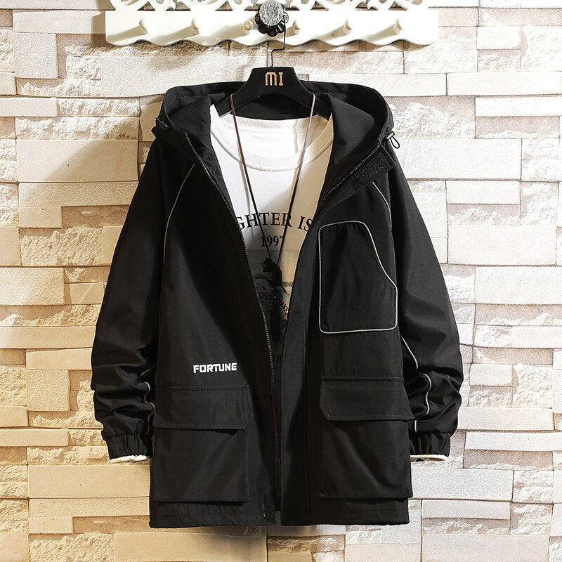 "Night Owl" Unisex Men Women Streetwear Windbreaker Jacket Daulet Apparel