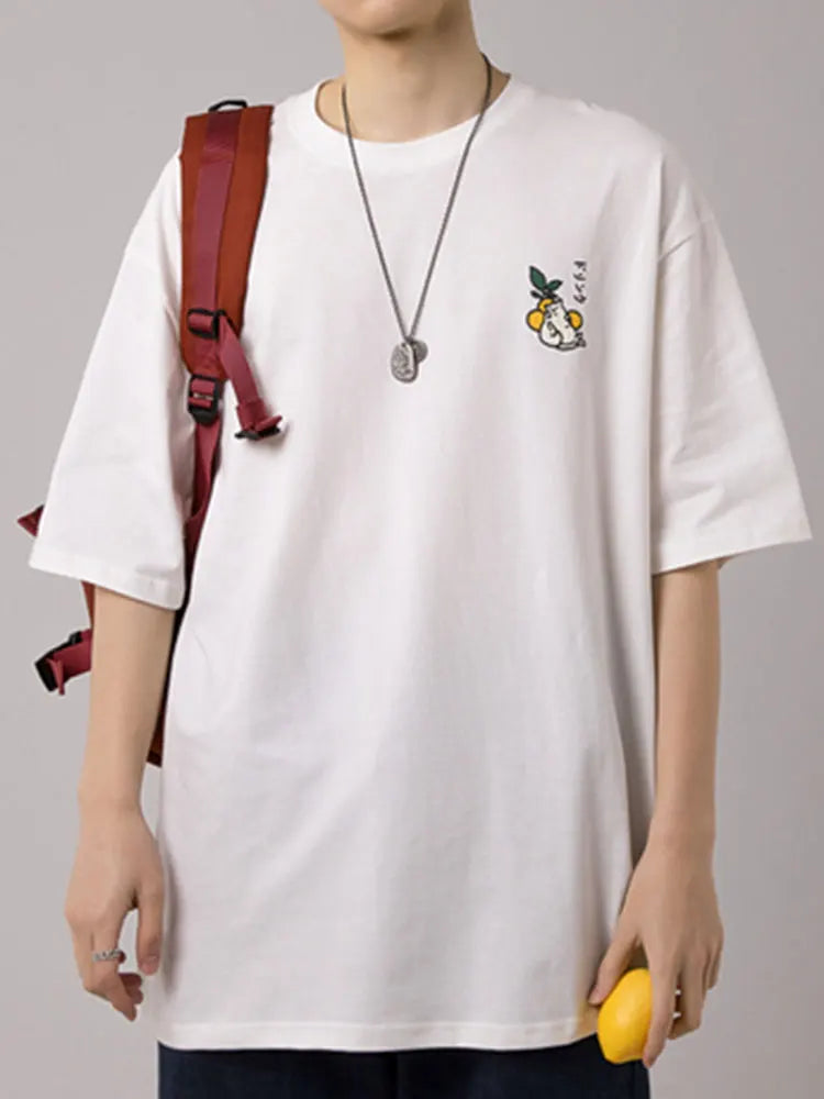Anime Aesthetic Tee – Gonthwid T Shirt Streetwear Harajuku Japanese Milk Print Tee – Urban Streetwear for Men & Women